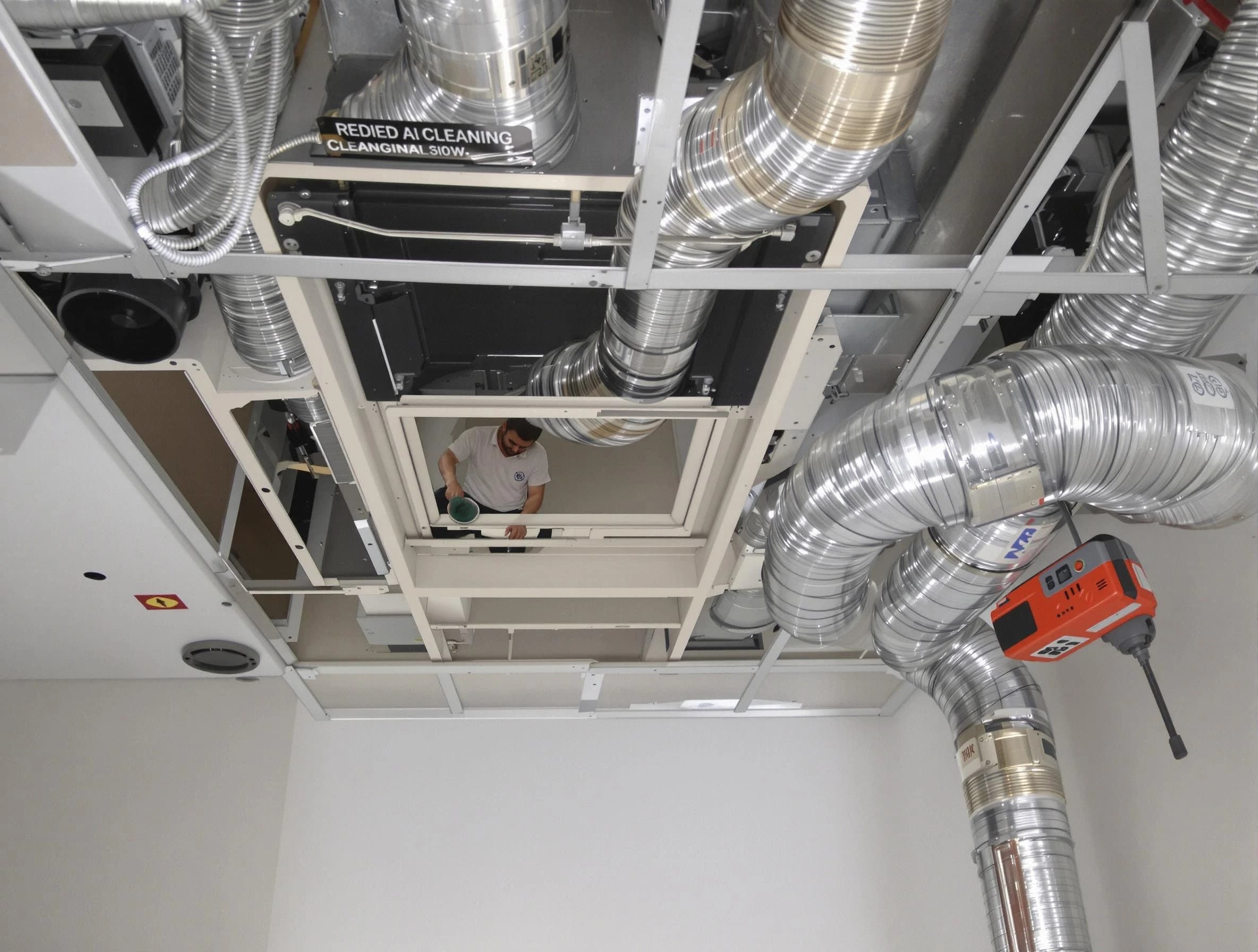 Holt Air Duct Cleaning technician performing detailed central duct system cleaning in Holt