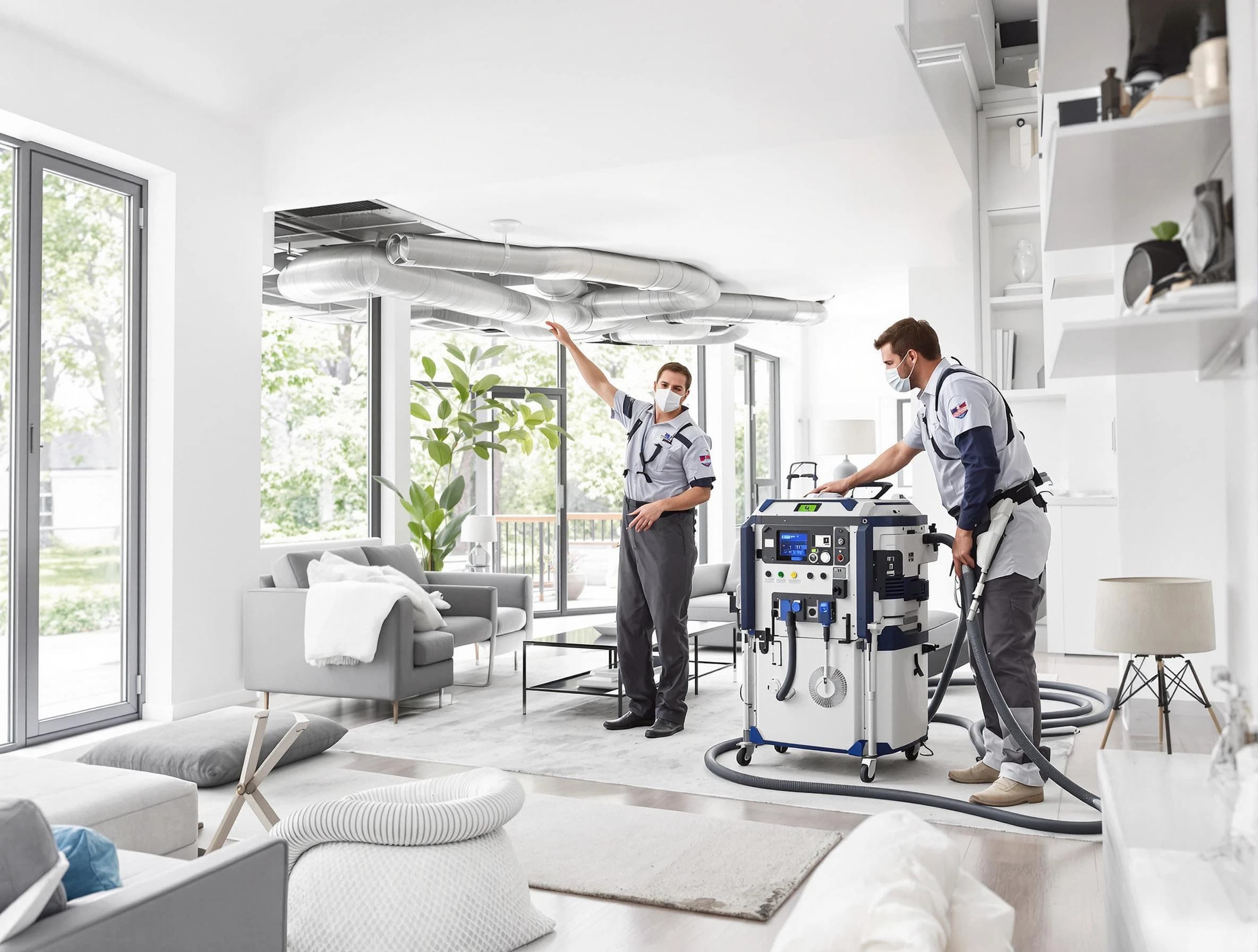 Holt Air Duct Cleaning professional conducting pure air duct cleaning with state-of-the-art equipment in Holt