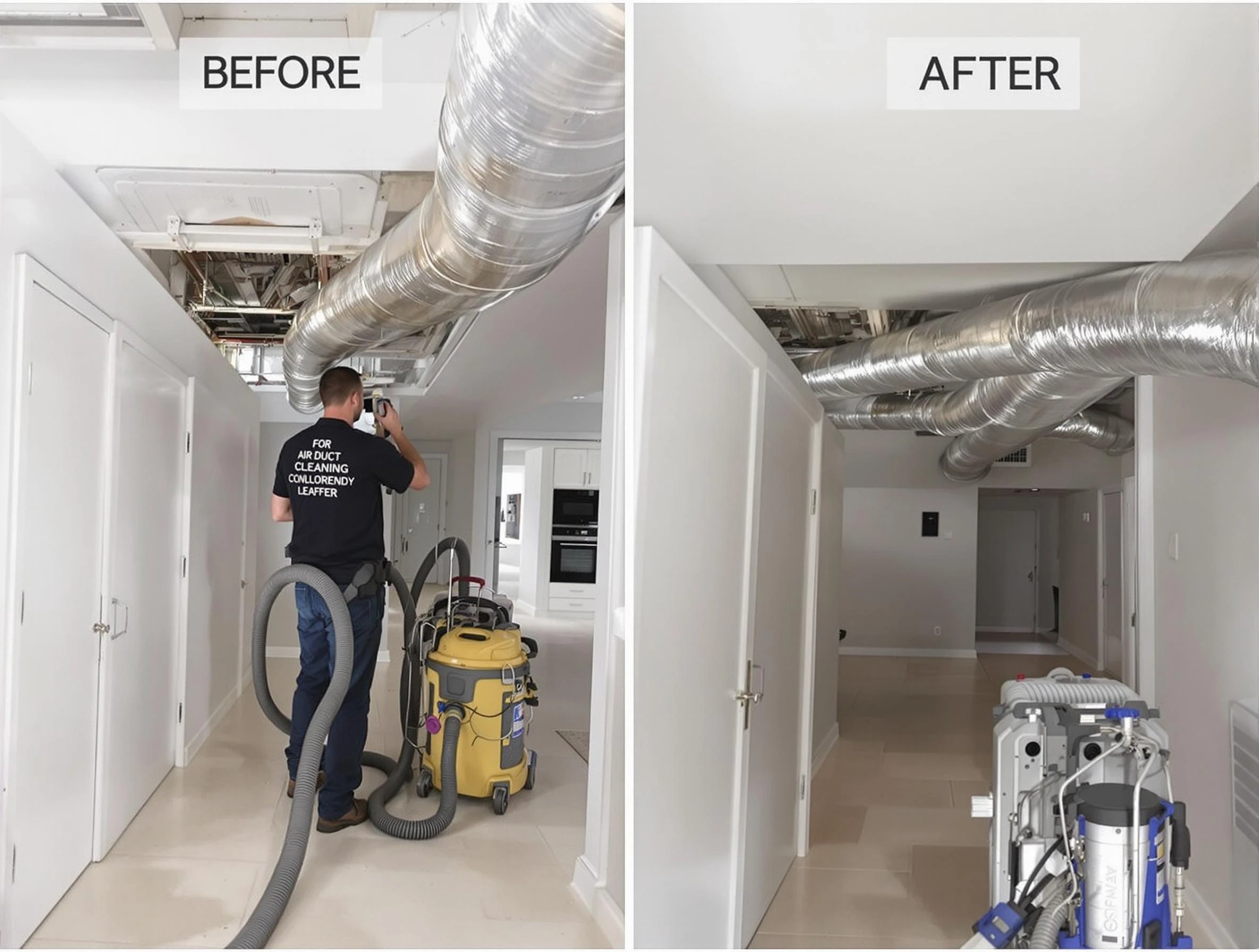 Holt Air Duct Cleaning professional performing thorough air duct cleaning in Holt
