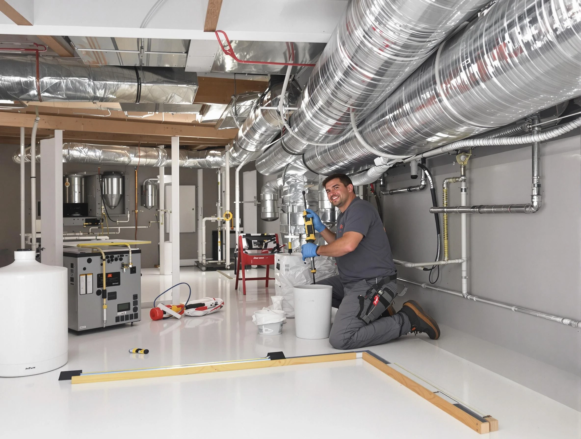 Professional duct sealing service by Holt Air Duct Cleaning in Holt