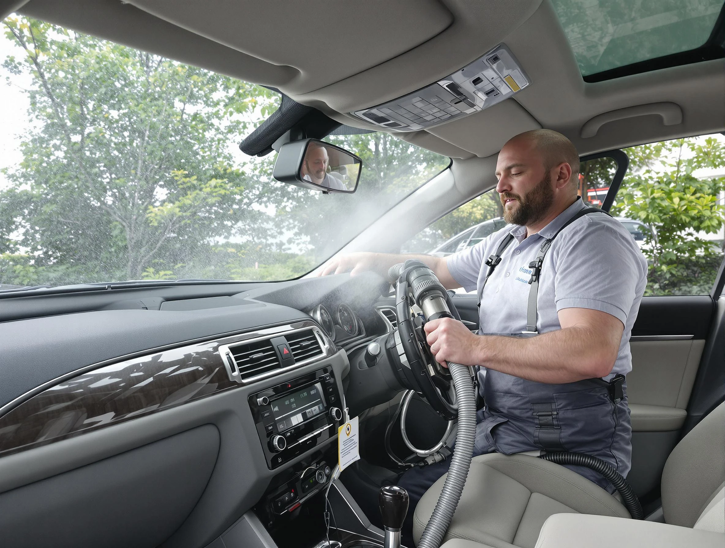 Holt Air Duct Cleaning specialist performing professional car duct cleaning in Holt