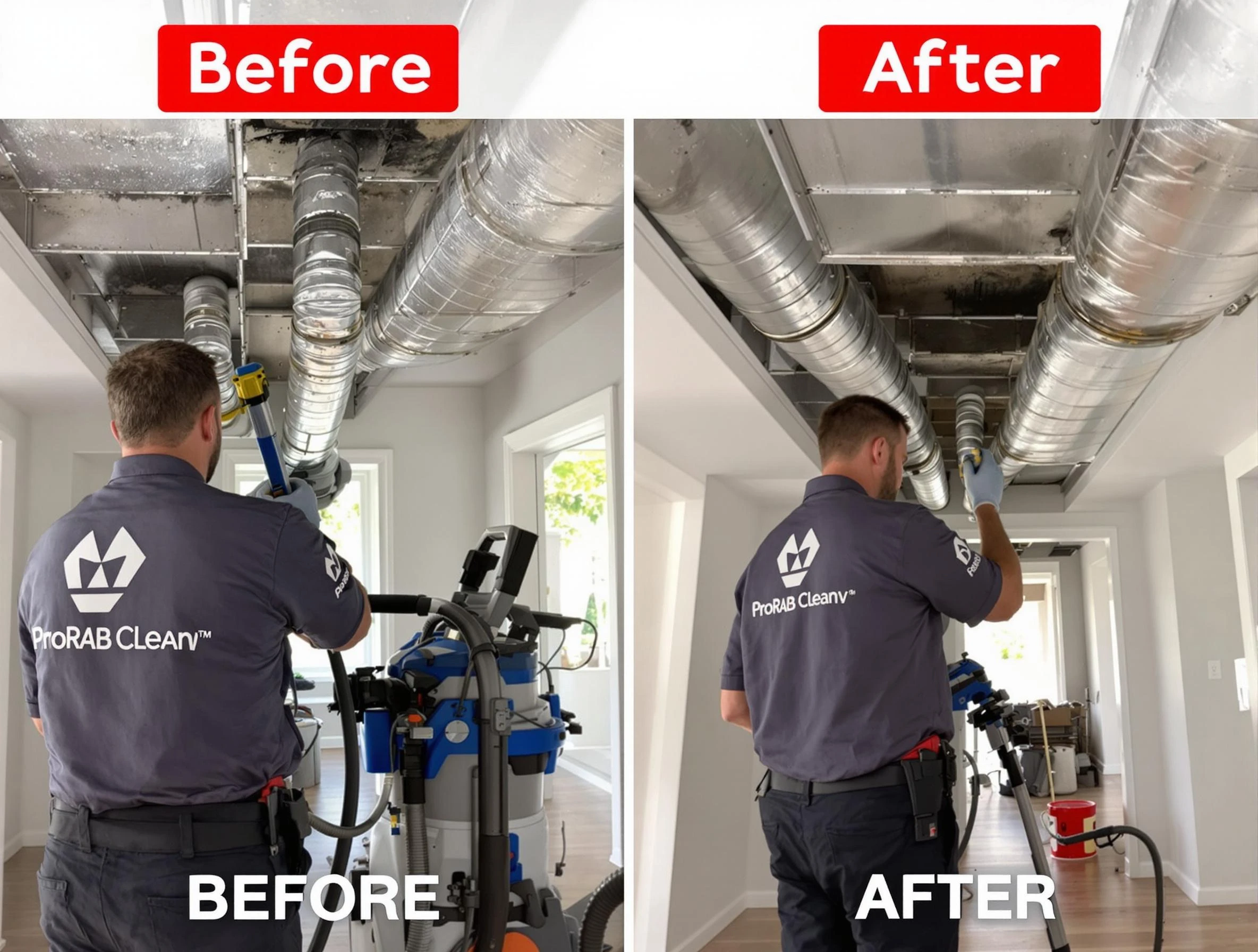 Holt Air Duct Cleaning expert performing thorough residential duct cleaning in a Holt home